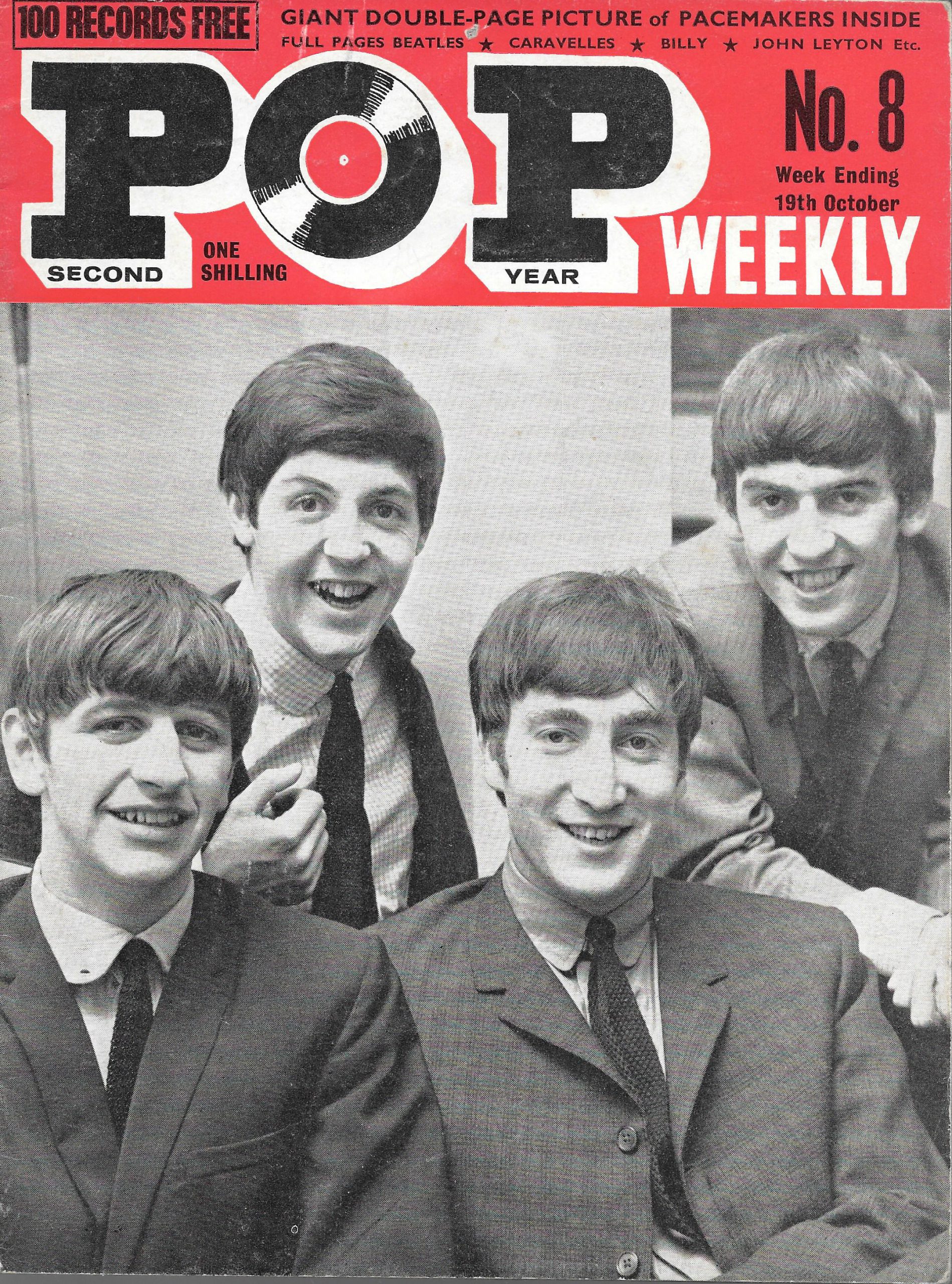 POP WEEKLY UK MAGAZINE 19TH OCTOBER 1963 - Vintage Magazines