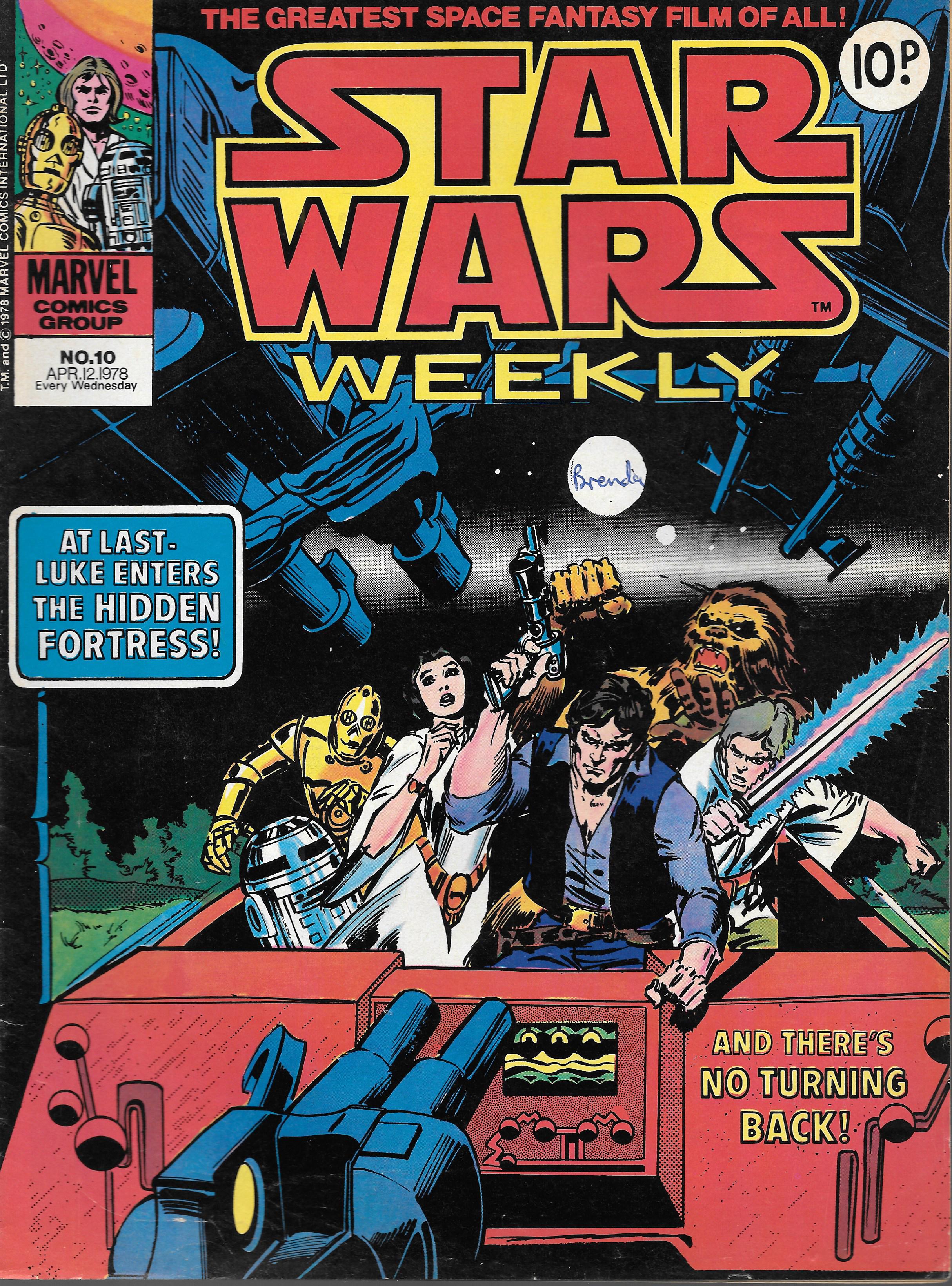 STAR WARS WEEKLY UK MARVEL COMIC NO 10 APRIL 12TH 1978 - Vintage Magazines