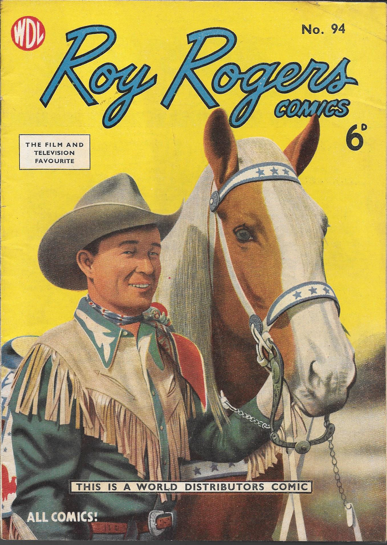 Roy Rogers Comics UK Comic No 94 WORLD DISTRIBUTORS 1950'S Vintage to ...