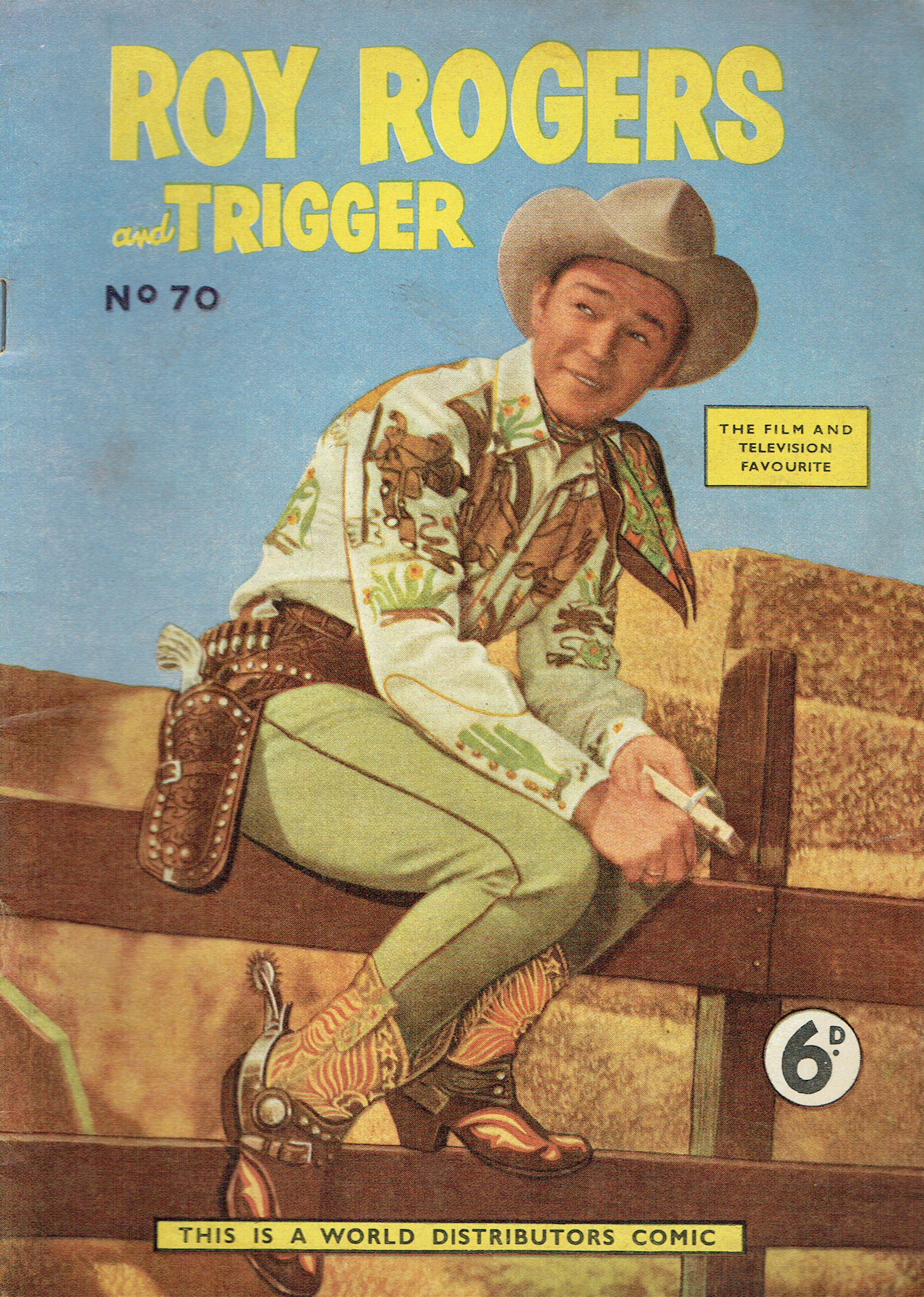 Roy Rogers and Trigger UK Comic NO 70 WORLD DISTRIBUTORS 1953 Vintage ...