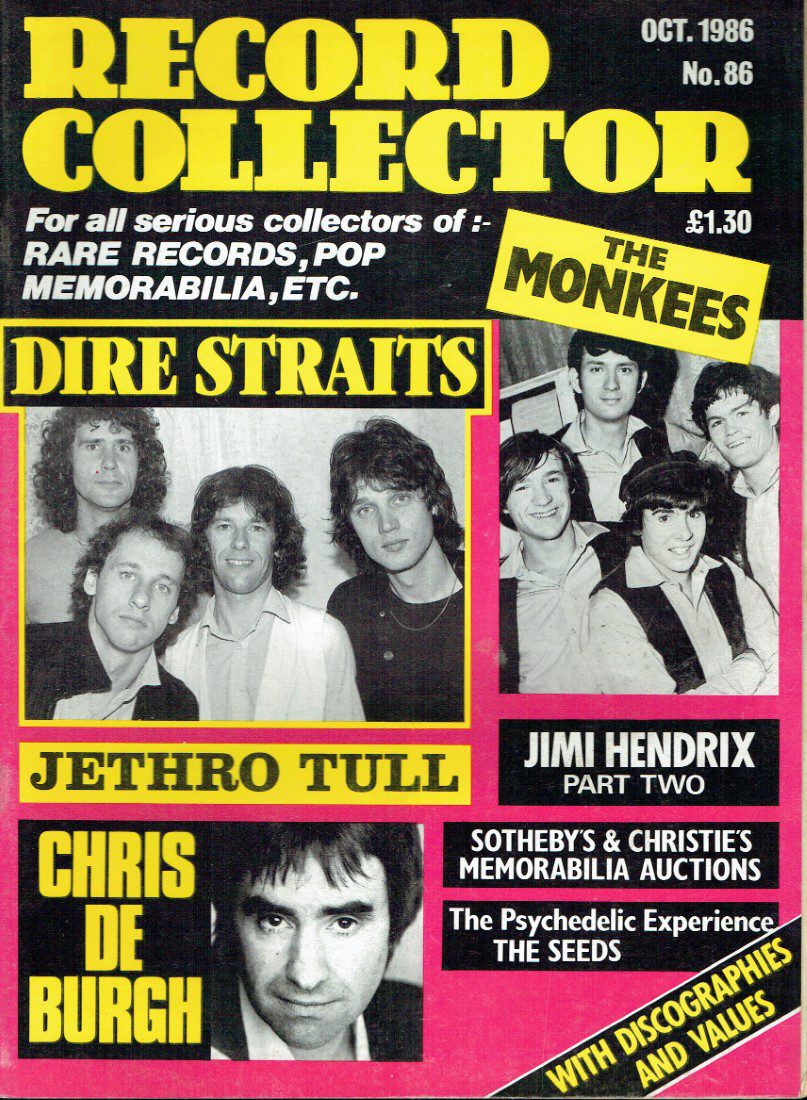RECORD COLLECTOR UK MAGAZINE OCTOBER 1986 THE MONKEES